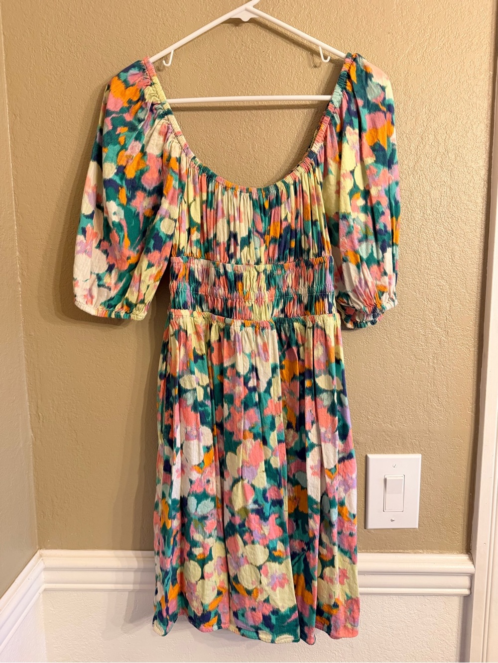 Gap Floral Puff-Sleeve Summer Dress
